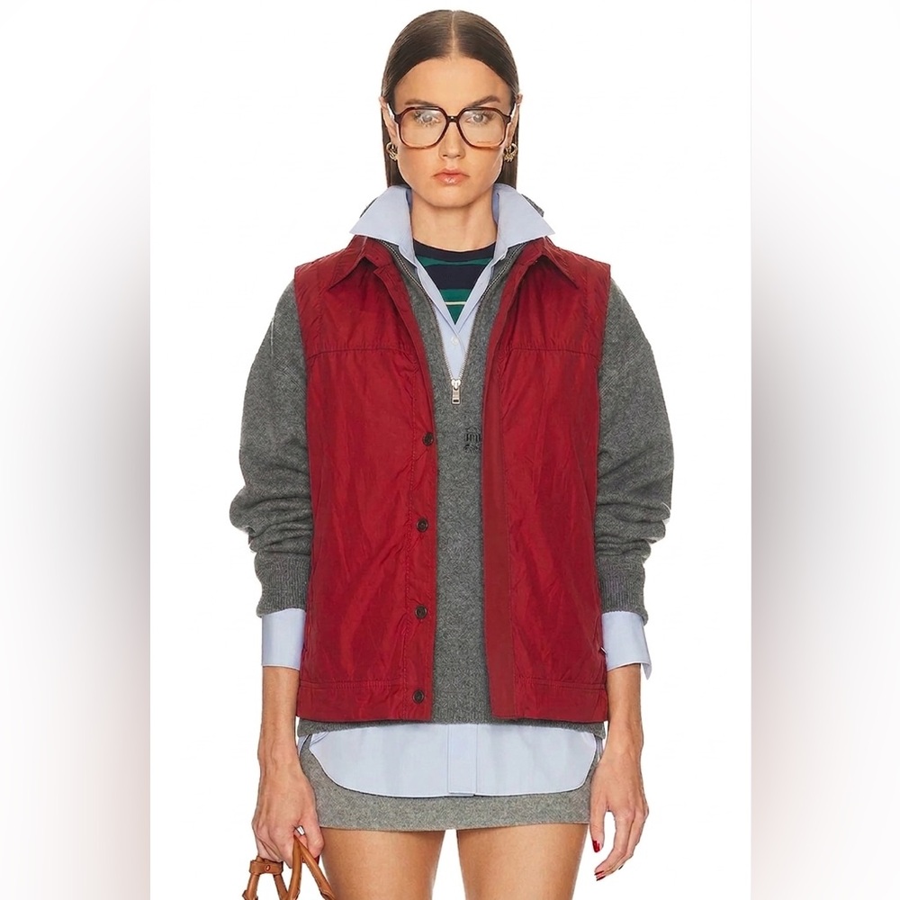 Prada Nylon Sleeveless Button-Down Top/Vest